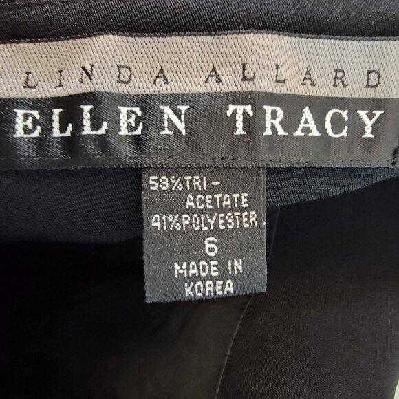 Linda Allard Ellen Tracy Classic Little Black Dress Sleeveless Back Zip Sz 6 EUC - Picture 4 of 6